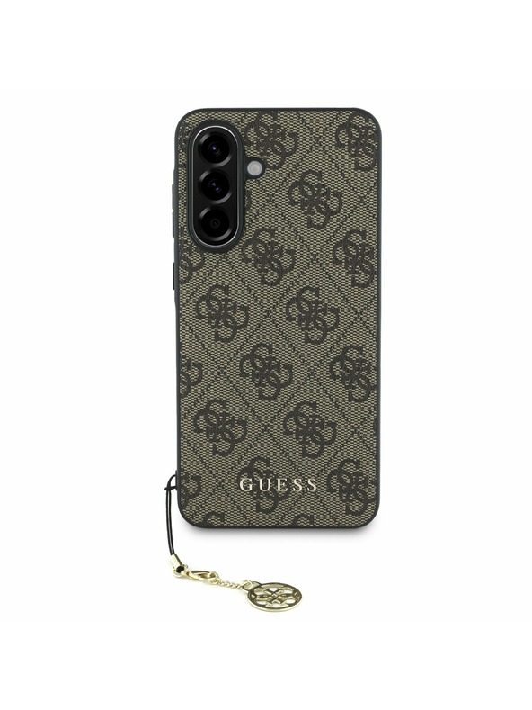 Guess Guess 4G Charm Zadný Kryt pre Samsung Galaxy A56 Brown