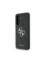 Guess Guess PU 4G Metal Logo Zadný Kryt pre Samsung Galaxy A56 Grey