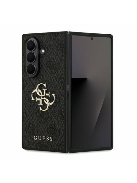 Guess Guess PU 4G Metal Logo Zadný Kryt pre Samsung Galaxy Z Fold 7 Grey