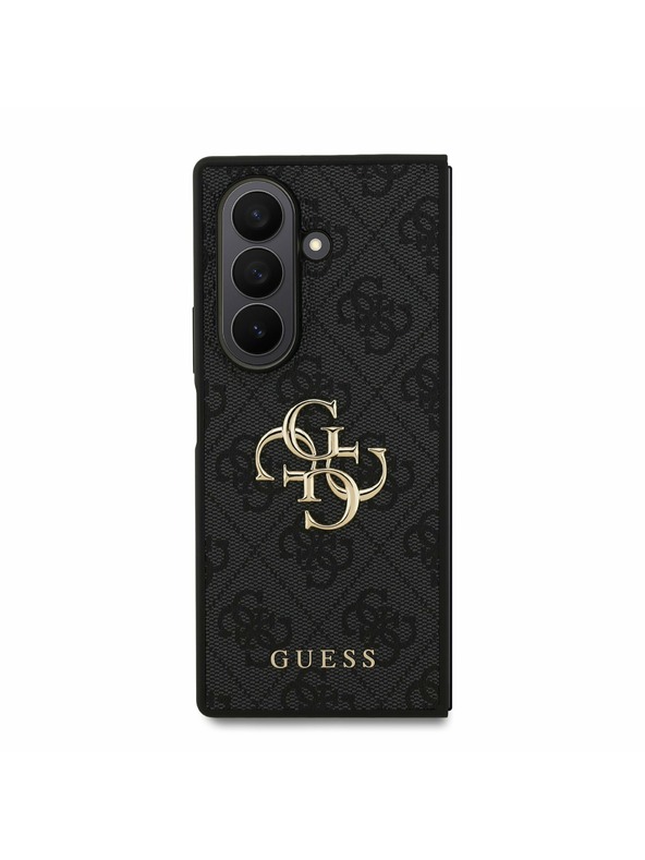 Guess Guess PU 4G Metal Logo Zadný Kryt pre Samsung Galaxy Z Fold 7 Grey