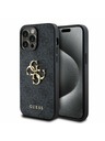 Guess Guess PU 4G Metal Logo Zadný Kryt pre iPhone 14 Pro Max Grey