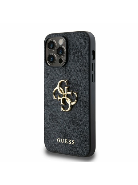 Guess Guess PU 4G Metal Logo Zadný Kryt pre iPhone 14 Pro Max Grey