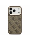 Guess Guess PU Leather 4G Gold Frame MagSafe Zadný Kryt pre iPhone 17 Pro Brown