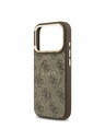 Guess Guess PU Leather 4G Gold Frame MagSafe Zadný Kryt pre iPhone 17 Pro Brown