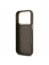 Guess Guess PU Leather 4G Gold Frame MagSafe Zadný Kryt pre iPhone 17 Pro Brown