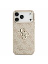 Guess Guess PU Leather 4G Metal Logo Gold Frame Zadný Kryt pre iPhone 17 Pro Max Pink