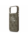 Guess Guess PU 4G Metal Logo Zadný Kryt pre iPhone 17 Pro Max Silver Brown