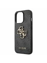Guess PU 4G Metal Logo Zadní Kryt pro iPhone 13 Pro Grey Obal na telefón