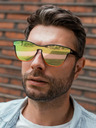 VEYREY VeyRey Slnečné okuliare Orin Polarizačné slnečné okuliare s polorámčekom Oranžové šošovky Univerzálne
