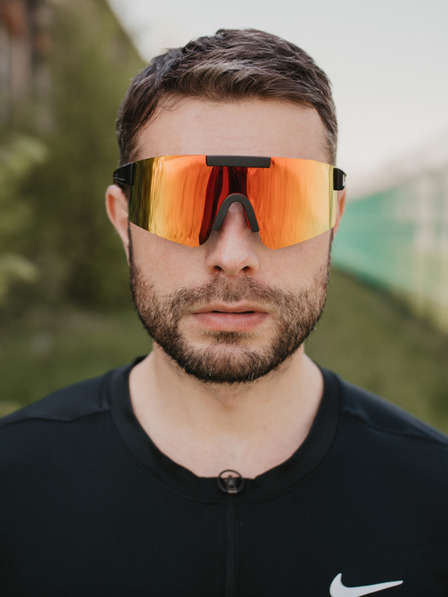 VEYREY Oranžové unisex polarizačné športové slnečné okuliare VeyRey Tarik
