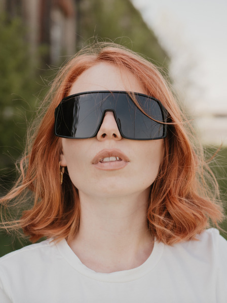 VEYREY Čierne unisex polarizačné športové slnečné okuliare VeyRey Gisilbert