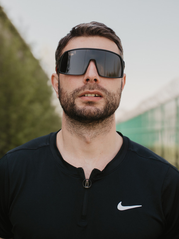 VEYREY Čierne unisex polarizačné športové slnečné okuliare VeyRey Gisilbert