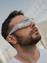 VEYREY Biele unisex športové slnečné okuliare VeyRey Steampunk Istephiel