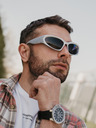 VEYREY Biele unisex slnečné okuliare VeyRey Steampunk Telos