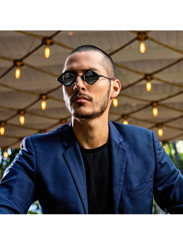 VEYREY Čierne unisex slnečné okuliare VeyRey Aeltimpion