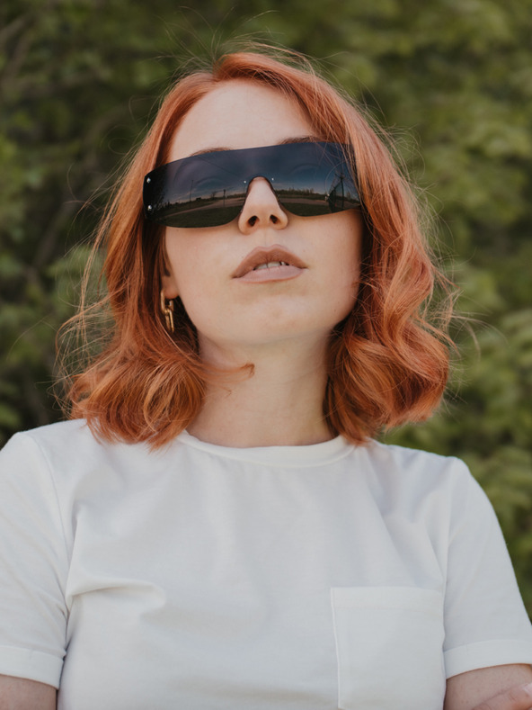 VEYREY Čierne unisex slnečné okuliare VeyRey Binneon