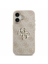 Guess Guess PU Leather 4G Metal Logo Gold Frame Zadný Kryt pre iPhone 17 Pink