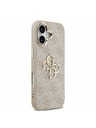 Guess Guess PU Leather 4G Metal Logo Gold Frame Zadný Kryt pre iPhone 17 Pink