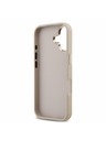 Guess Guess PU Leather 4G Metal Logo Gold Frame Zadný Kryt pre iPhone 17 Pink