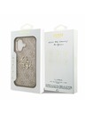 Guess Guess PU Leather 4G Metal Logo Gold Frame Zadný Kryt pre iPhone 17 Pink