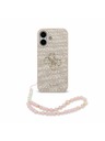 Guess Guess PU 4G Metal Logo Strap Zadný Kryt pre iPhone 17 Pink