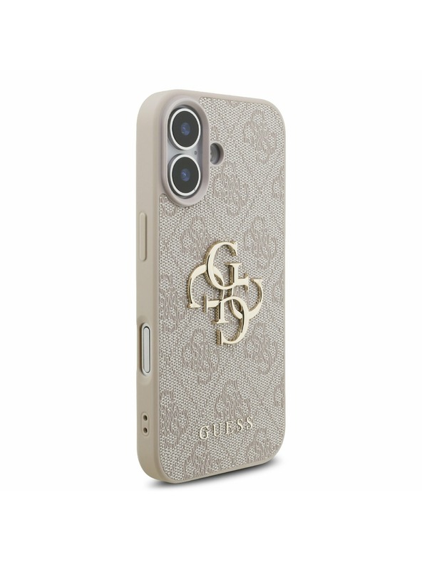 Guess Guess PU 4G Metal Logo Strap Zadný Kryt pre iPhone 17 Pink
