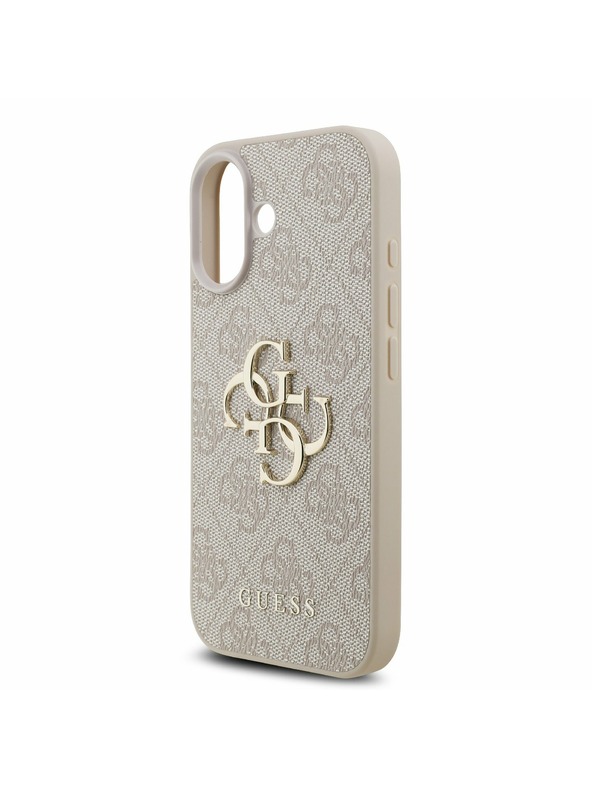 Guess Guess PU 4G Metal Logo Strap Zadný Kryt pre iPhone 17 Pink