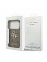 Guess Guess PU Leather 4G Metal Logo Gold Frame Zadný Kryt pre iPhone 17 Pro Brown
