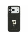 Karl Lagerfeld Karl Lagerfeld Fixed Glitter Metal Ikonik Zadný Kryt pre iPhone 17 Pro Black
