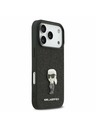 Karl Lagerfeld Karl Lagerfeld Fixed Glitter Metal Ikonik Zadný Kryt pre iPhone 17 Pro Black