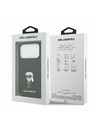 Karl Lagerfeld Karl Lagerfeld Fixed Glitter Metal Ikonik Zadný Kryt pre iPhone 17 Pro Black