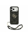 Guess Guess PU 4G Metal Logo Strap Zadný Kryt pre iPhone 17 Pro Max Black