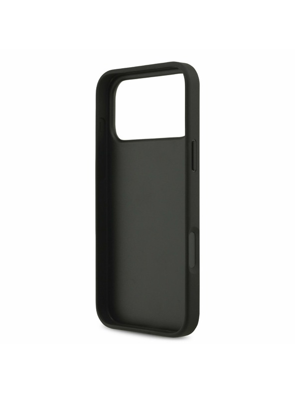 Guess Guess PU 4G Metal Logo Strap Zadný Kryt pre iPhone 17 Pro Max Black