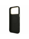 Guess Guess PU Leather 4G Strass Triangle Logo Gold Frame MagSafe Zadný Kryt pre iPhone 17 Pro Max Black