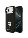 Karl Lagerfeld Karl Lagerfeld Liquid Silicone Metal Ikonik Zadný Kryt pre iPhone 17 Pro Max Black