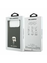 Karl Lagerfeld Karl Lagerfeld Liquid Silicone Metal Ikonik Zadný Kryt pre iPhone 17 Pro Max Black