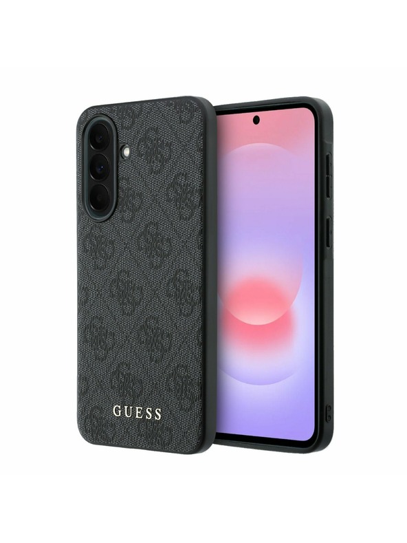 Guess Guess PU 4G Metal Classic Logo Zadný Kryt pre Samsung Galaxy A37 Grey