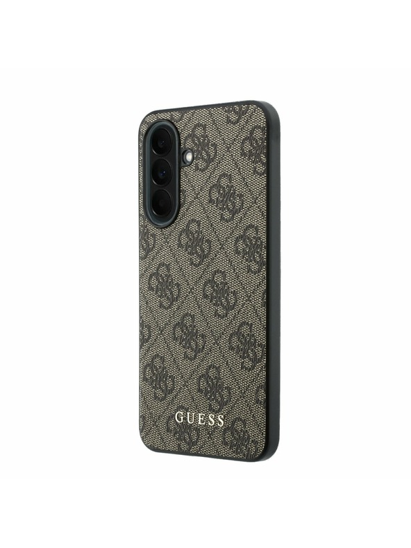 Guess Guess PU 4G Metal Classic Logo Zadný Kryt pre Samsung Galaxy A37 Brown