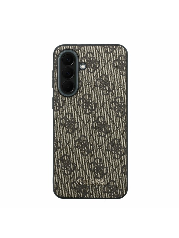 Guess Guess PU 4G Metal Classic Logo Zadný Kryt pre Samsung Galaxy A37 Brown