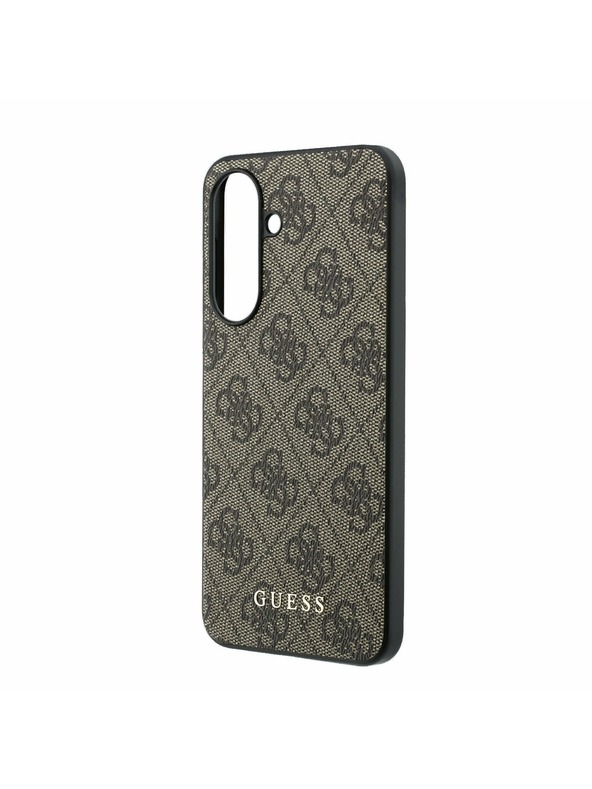 Guess Guess PU 4G Metal Classic Logo Zadný Kryt pre Samsung Galaxy A37 Brown