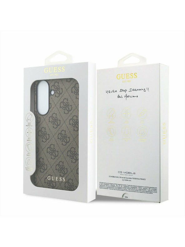 Guess Guess 4G Charm Zadný Kryt pre Samsung Galaxy A37 Brown