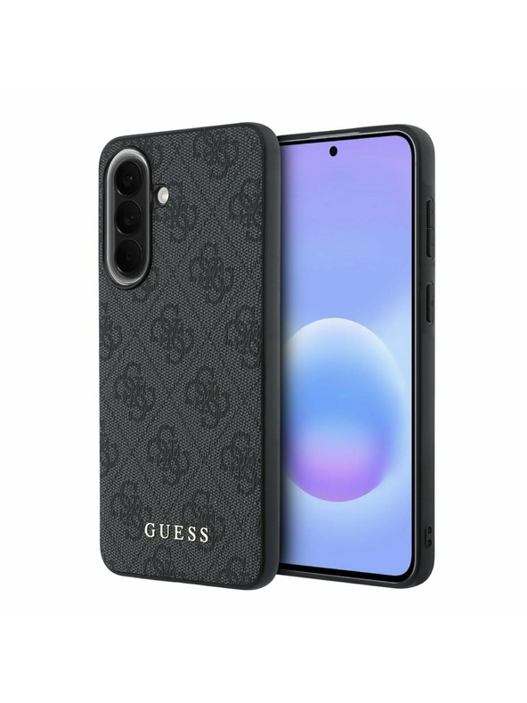 Guess Guess PU 4G Metal Classic Logo Zadný Kryt pre Samsung Galaxy A57 Grey