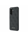 Guess Guess PU 4G Metal Classic Logo Zadný Kryt pre Samsung Galaxy A57 Grey