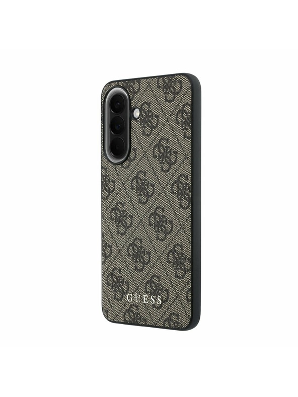 Guess Guess PU 4G Metal Classic Logo Zadný Kryt pre Samsung Galaxy A57 Brown
