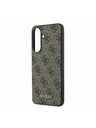 Guess Guess PU 4G Metal Classic Logo Zadný Kryt pre Samsung Galaxy A57 Brown