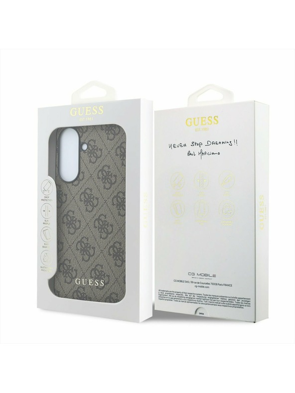 Guess Guess 4G Charm Zadný Kryt pre Samsung Galaxy A57 Brown
