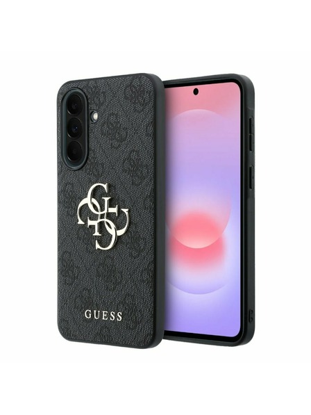 Guess Guess PU 4G Metal Logo Zadný Kryt pre Samsung Galaxy A37 Grey