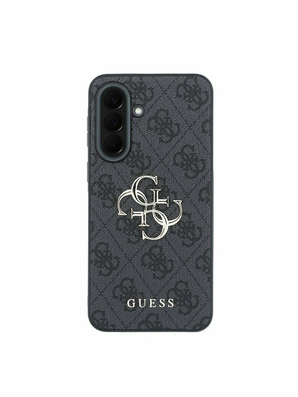 Guess Guess PU 4G Metal Logo Zadný Kryt pre Samsung Galaxy A37 Grey
