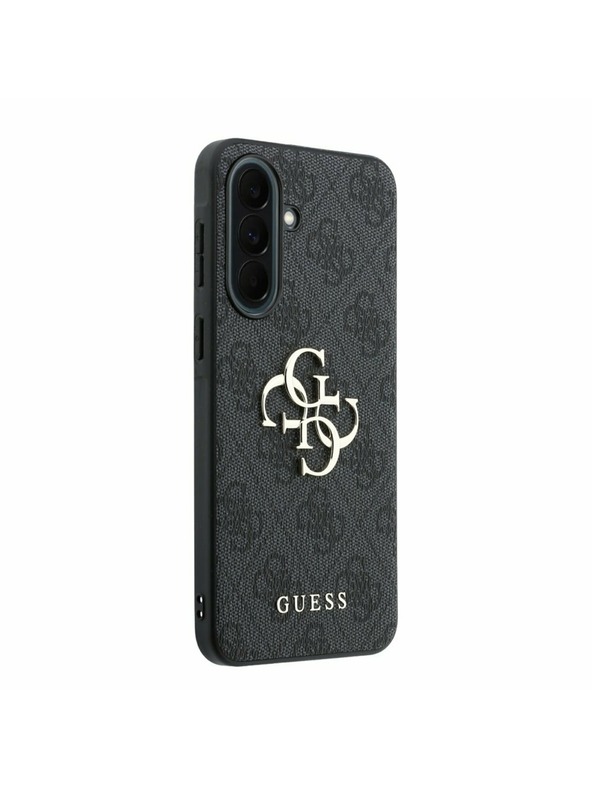 Guess Guess PU 4G Metal Logo Zadný Kryt pre Samsung Galaxy A37 Grey