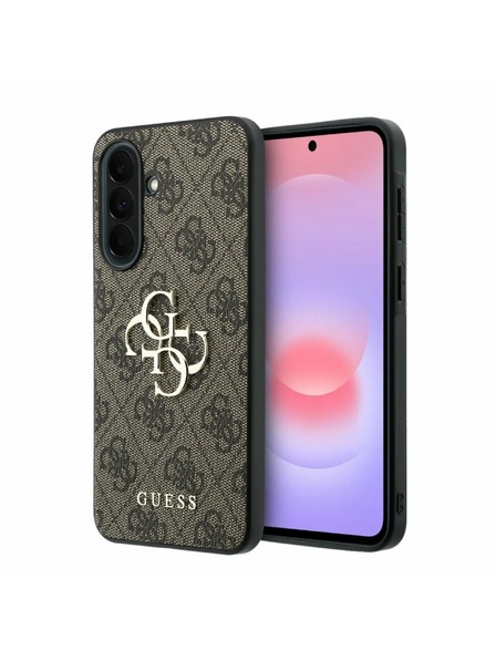 Guess Guess PU 4G Metal Logo Zadný Kryt pre Samsung Galaxy A37 Brown